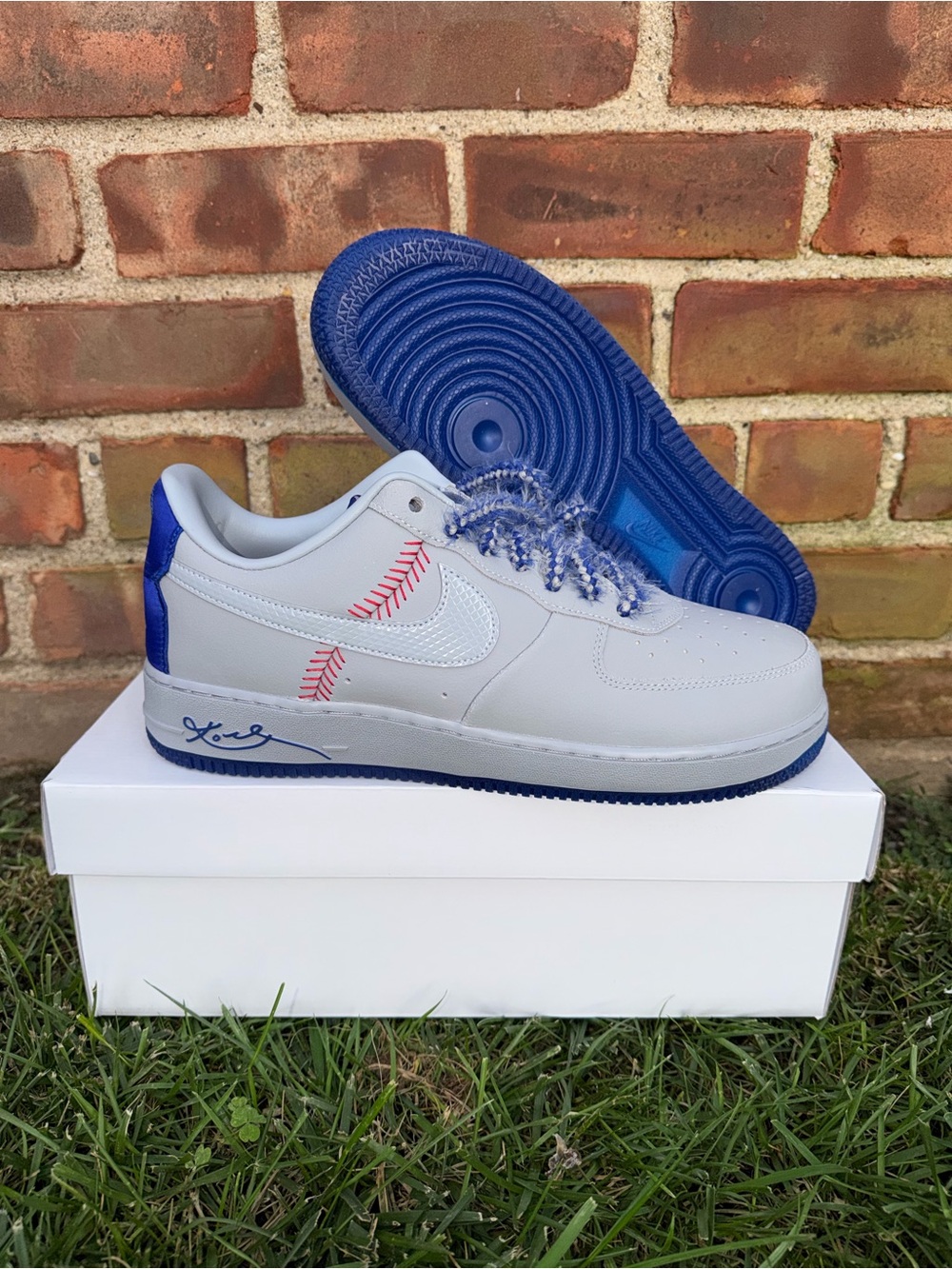 Kobe Air Force 1 Low Protro wolf grey 🐺 rush blue dodgers  IQ3930 001 size 12